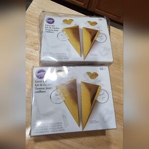 Wilton Gold Cone Favor Two Boxes Of 50 Each New In Box